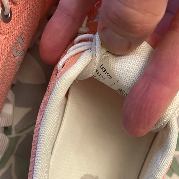 Women's Athletic Shoes in Peach and White - Picture 6 of 6